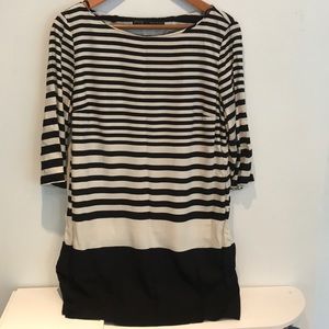 Zara Black and white striped dress